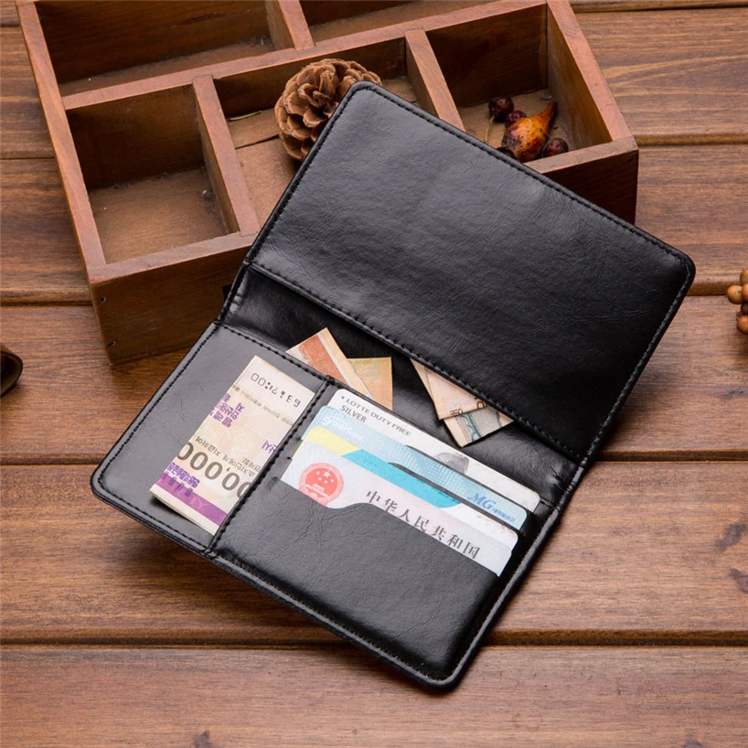 Aelicy качество кожаный бумажник путешествия Обложка для паспорта протектор для мужчин открытый заграничный Обложка Тонкий карт кошельки