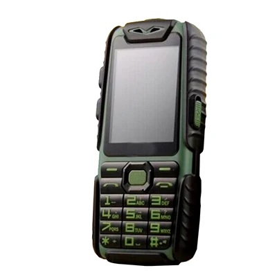 Прочный водонепроницаемый внешний аккумулятор для мобильного телефона Guophone A6 2," TFT Две sim-карты громкий динамик фонарик Открытый ударопрочный мобильный телефон - Цвет: Green