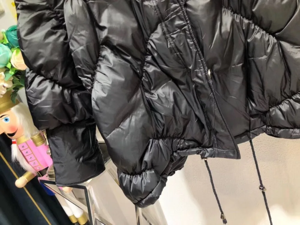Зимняя куртка больших размеров, Женская свободная парка, верхняя одежда, натуральный Лисий мех, воротник, 90% белый утиный пух, пальто, куртка