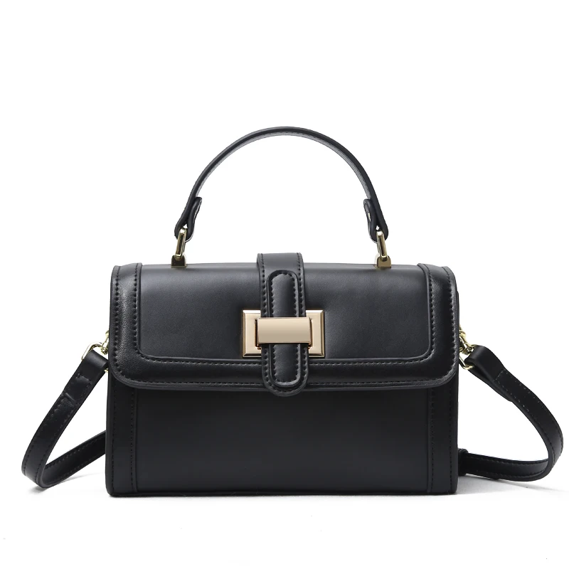 JIANXIU Брендовые женские сумки из спилка известных брендов, женская сумка-мессенджер, сумка на плечо, модная сумка на ремне с замком, маленькие сумки-тоут - Цвет: Black