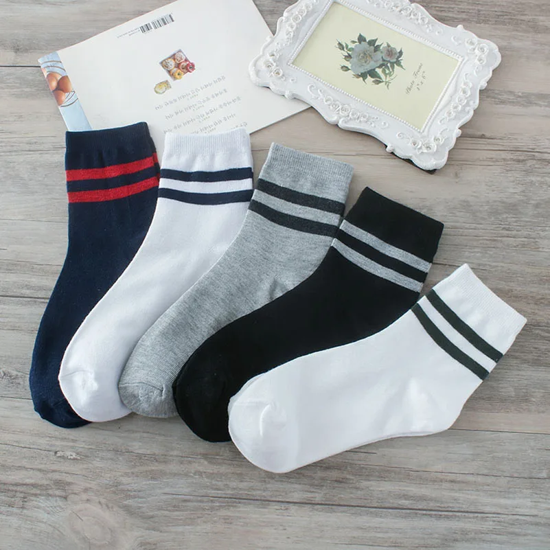 Носки мужские Calcetines удобные хлопковые носки в полоску на лето осень и весну 5