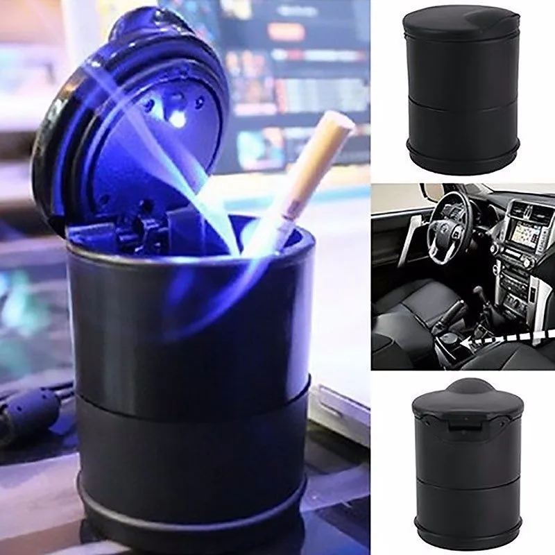 

LED Ashtray Portable Car Ashtrays Truck Auto Office Cigarette Ashtrays Car accessories Holder Cup cenicero oto aksesuar /2.1