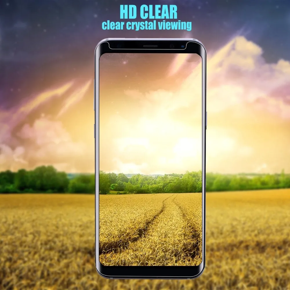 Чехол дружественный 3D изогнутое 9H закаленное стекло для Samsung Galaxy S8 S9 Plus + Note 8 9