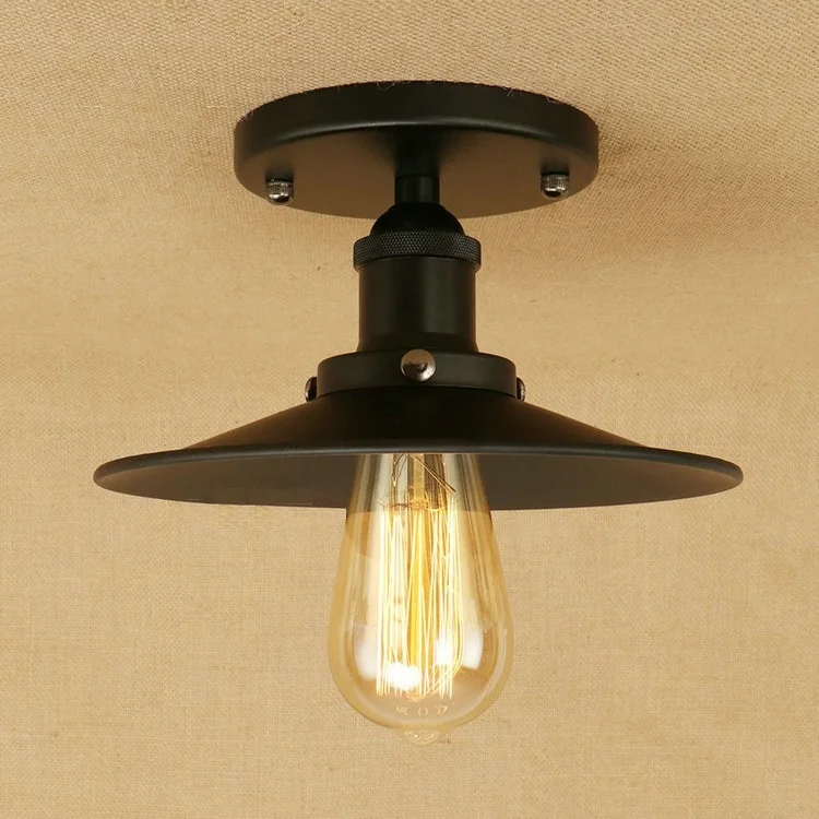 Luminárias de Teto de Ferro Iluminação de Teto Lamlâmpada de Teto Iwhd Loft Industrial Vintage Retro Cozinha Quarto Led 9 Iwhd-lustre de teto industrial, luminária estilo loft,
