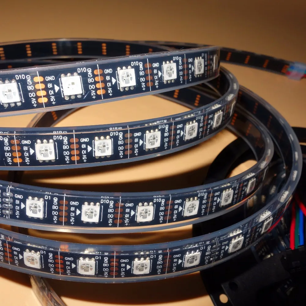 Адресуемая 4 м 60 светодиодов/м DC5V WS2813 RGB светодиодная Пиксельная полоса IP68