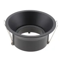 Luminária embutida redonda de fábrica mr16 gu10, branco/preto, ajustável, para teto, led, para teto fixações