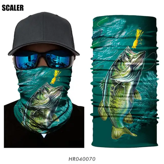 3D Face Shield Mask Fishing Headwears Biker Neck Gaiter Tube Scarves