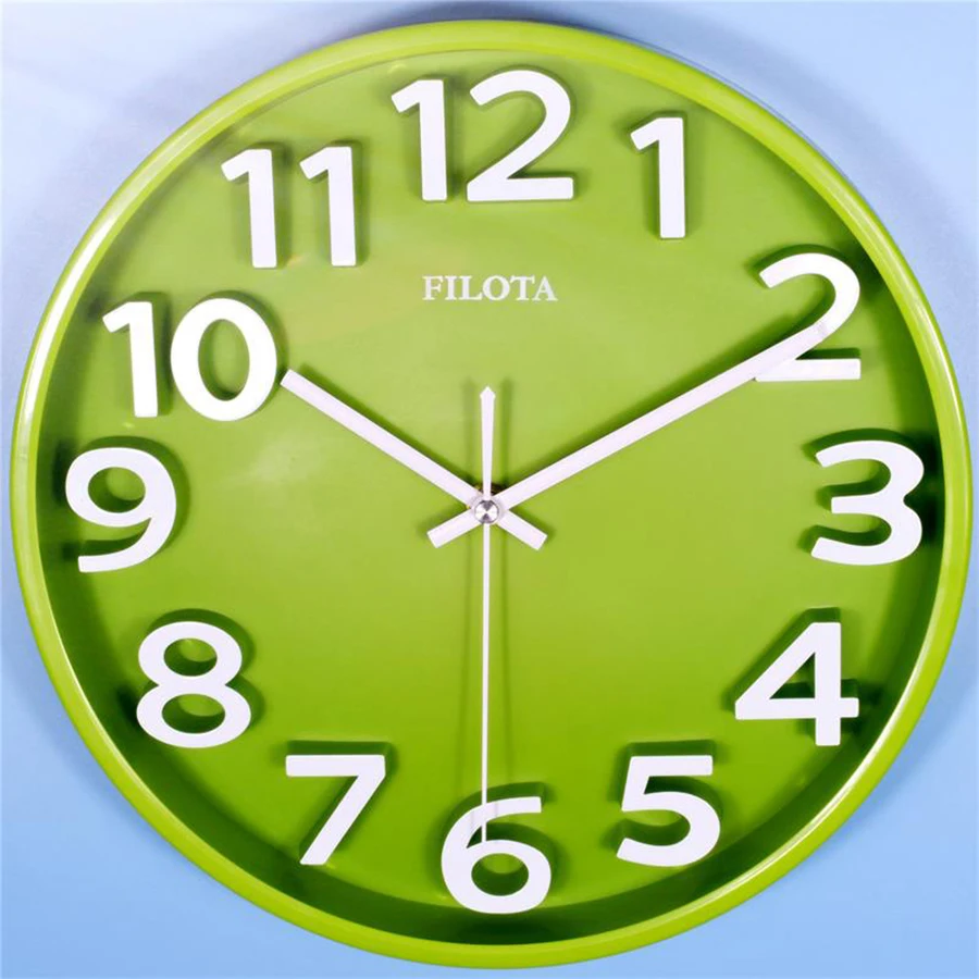 

Modern Design 3d Wall Clock Silent Digital Round Clock Mechanism Vintage Home Decor Kitchen Decorations Living Room WZH116