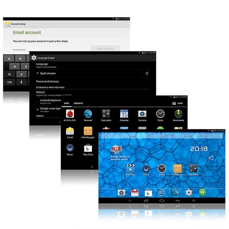 Двухъядерный Allwinner A23 Cortex A8 10," 1024*600 A23 четыре ядра Android 4,4 1 ГБ 8 ГБ планшетный ПК Bluetooth черный