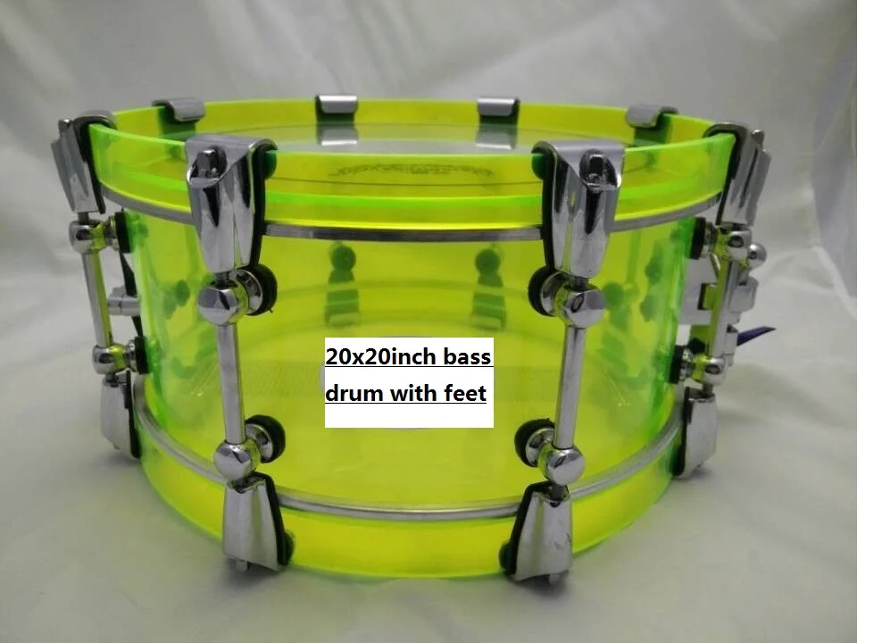 

20*20inch full acrylic bass drum with drum feet