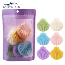 Губка для макияжа натуральная гладкая красота Косметическая пуховка слоеная FiberWash губка Чистящая Puff очищающая для лица моющая для лица toly607