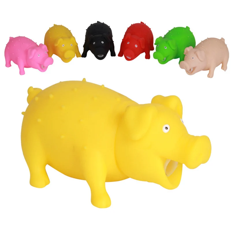 New Color Random Mini pig Novelty Screaming Vent Pig Toy Squeaker Chew