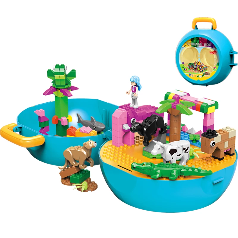 

Building Block Model Animal Theme Educational Cognitive Toy 311PCS Farm Happy Zoo Toys For Child Kids Gift