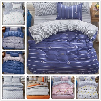 

High Quality Soft Cotton 3/4 pcs Bedding Set Adult Kids Child Bed Linens Bedspreads Single Twin Queen King Full Size Duvet Cover