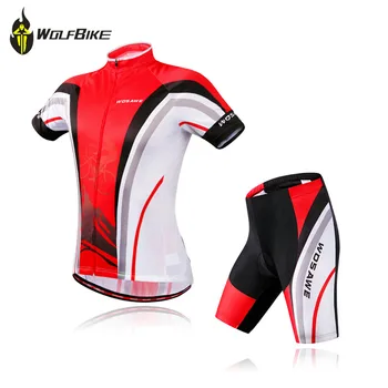 

WOSAWE Summer Men's Cycling Sets MTB Quick-dry Mountain Bike Jersey Clothes Gel Pad Breathable Shorts Sportswear Cycle Clothing