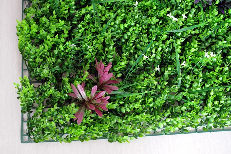 40*60 см Сделай Сам искусственная трава газон Пластиковые Зеленые растения пейзаж квадратный лист эвкалипта поддельные Растения Цветы Листья для декора стен
