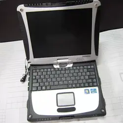 2019 автомобиля диагностический компьютер toughbook cf19 ноутбука 2G RAM и повернуть экран вторая рука работает для мб звезды c3 c4 c5 для bmw icom A2