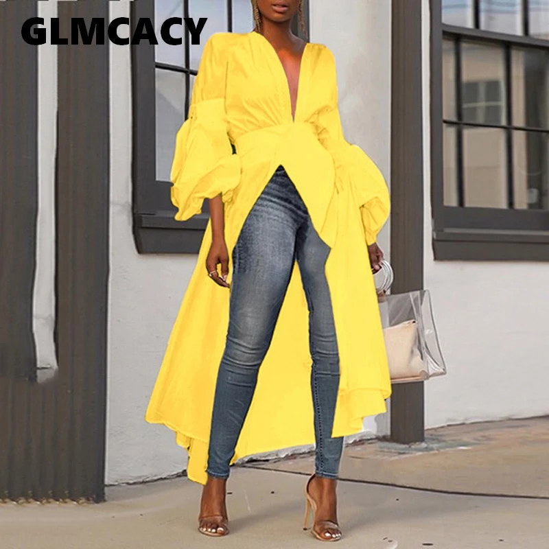 

Women Long Sleeve V Neck Casual Long Maxi Dress Dip Hem High Slit Dress Elegant Evening Party Vestidos Classy Dresses