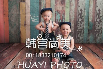 

HUAYI 5X7FT Art fabric photography Colorful Wood Backdrop N007