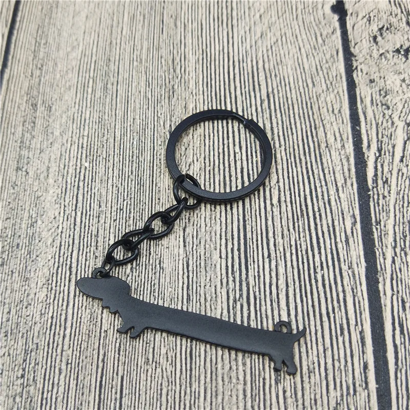 

New Cute Dachshund Keychain Doxie Jewelry Puppy Charm Dog Silhouette Gift for Dog Owners Doxie Keychain