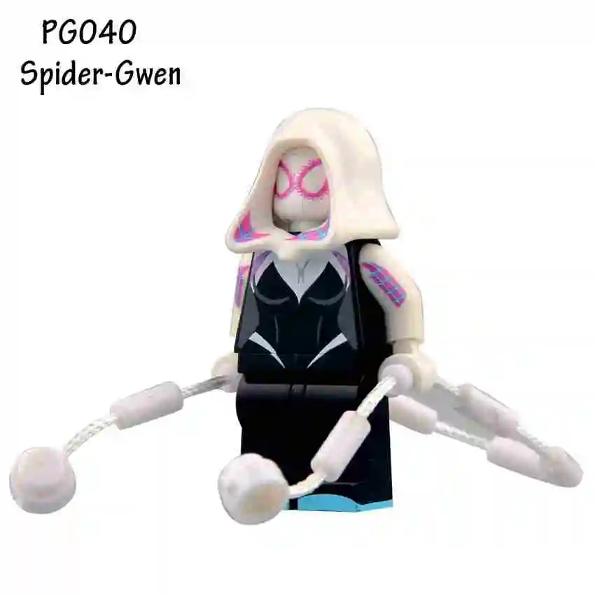 

Single Sale Spider-Gwen Legoing Marvel Building Blocks Toys for Children Legoings Super Heroes Spiderman Figures Bricks PG040