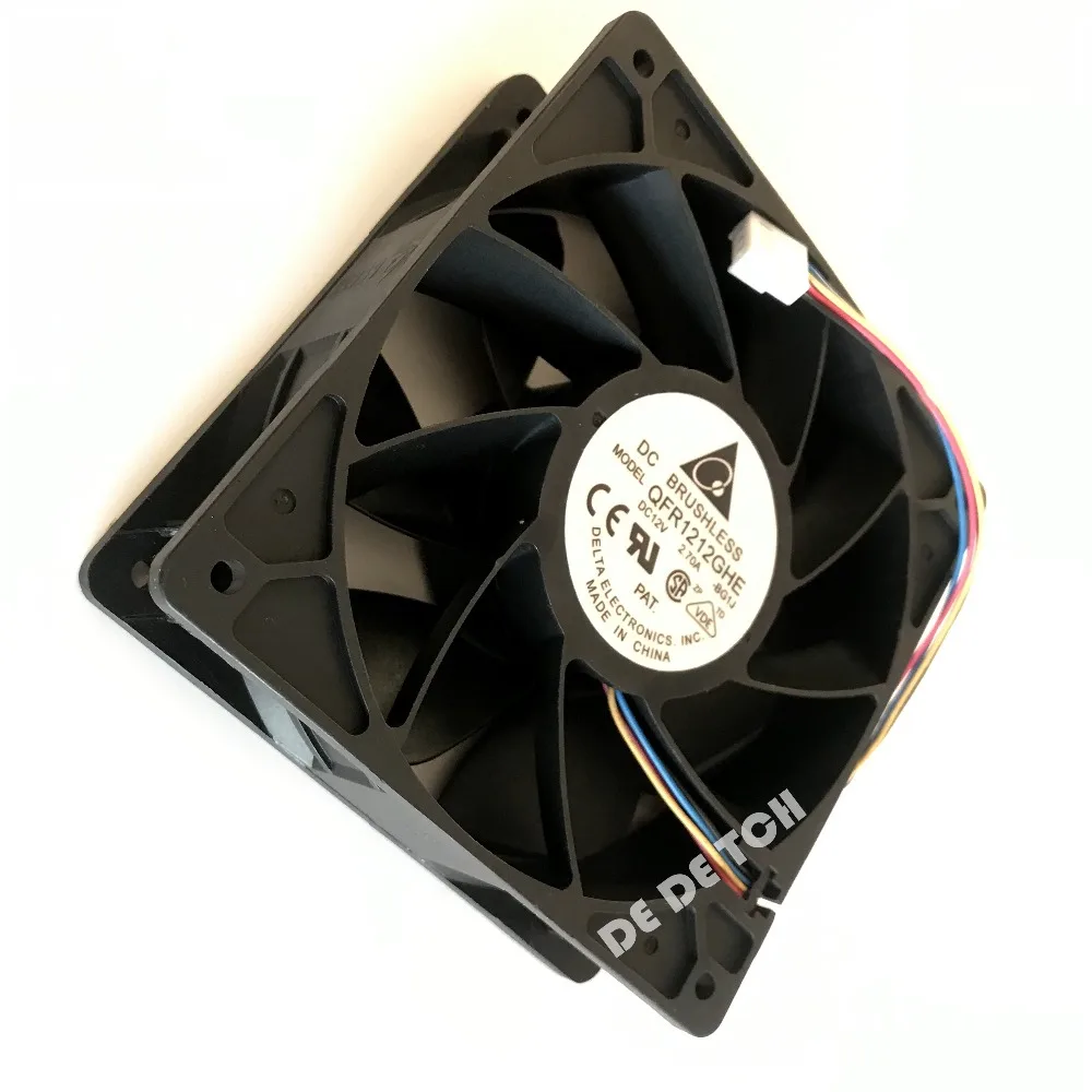 Дельта новый бренд QFR1212GHE PWM 4 P 12 V 2.7A 12038 Сервер вентилятор охлаждения 74Y5220 120*120*38 мм