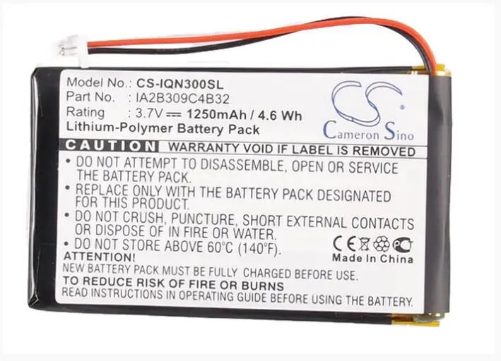 

Cameron Sino 1250mAh Battery For GARMIN,Nuvi 300 300T 310 310D 310T 350 350T 360 360T 370 ,010-00538-78 361-00019-02