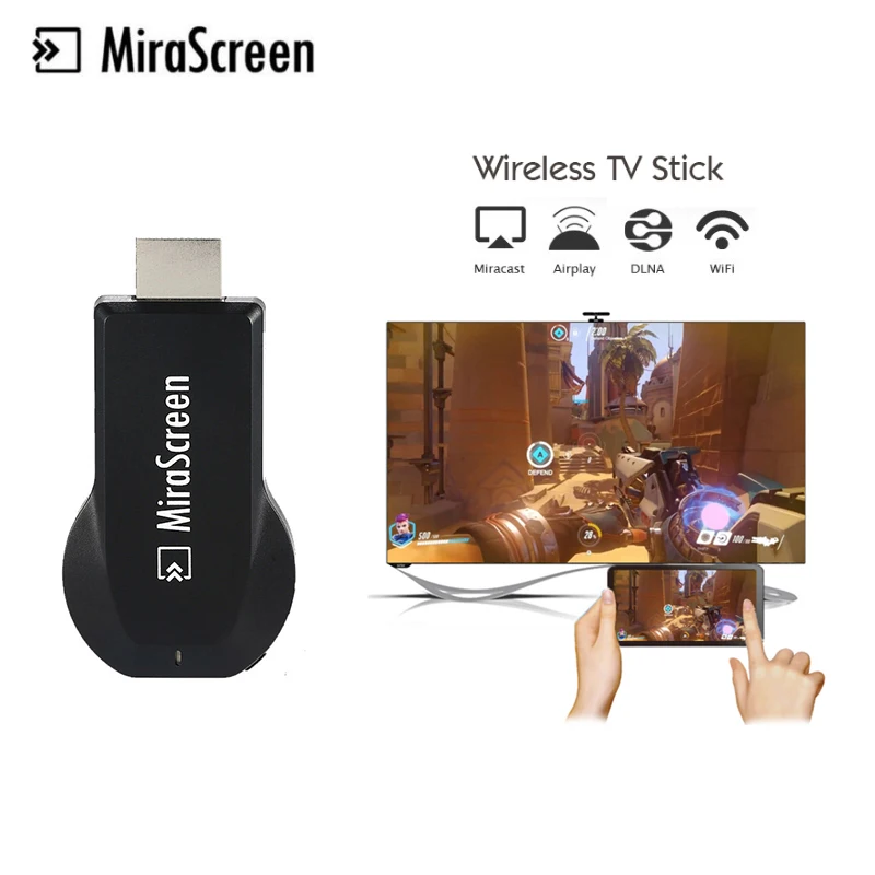 Mirascreen ТВ-карты ключ Wi-Fi Дисплей приемник 1080 P аудио и видео DLNA AirPlay Miracast airmirroring для смартфонов