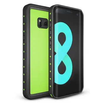 

For Samsung Galaxy S8 IP68 Waterproof case Shock Dirt Snow Proof Protection for Galaxy S8 With Touch ID Case Cover Light green
