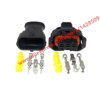 

10 Sets 3 Pin 1 928 403 968 1928403968 Female Male 3.5mm Auto Sensor Connector Diesel Injection Pump Use For Bosch