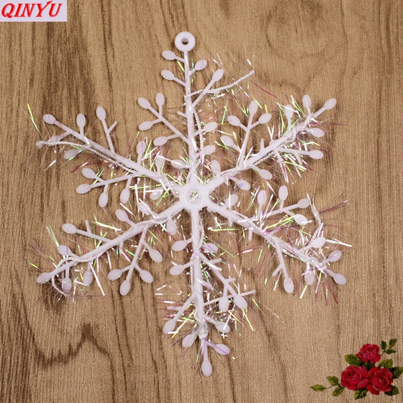 Sale 5 Packs Artificial Snowflake Xmas Classic Charming White Snowflake