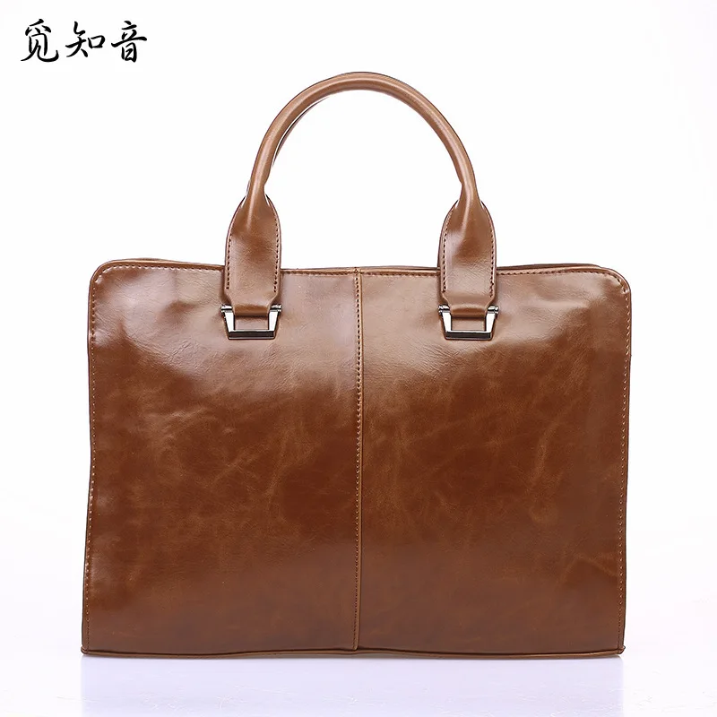 

New Men's Handbag Messenger Bags Bratish Style Retro Bag Single Shoulder Business Computer Briefcase Tide Package Wholesale