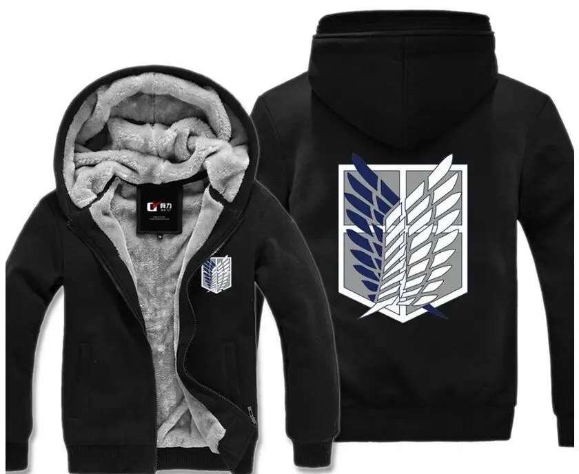 

shingeki no kyojin sweater attack on titan jacket winter autumn thick Scratched Velvet hoodie Sweatshirt cosplay anime costume
