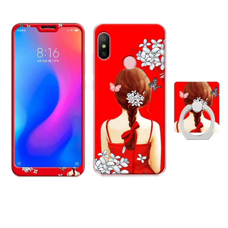 Xiaomi redmi 6 pro redmi 6 redmi 6a mi A2 lite glass case cover  (23)