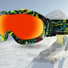 Лыжные очки противотуманные зеркальные линзы сноуборд снежные очки для мужчин и женщин Молодежные для катания на коньках снегоход