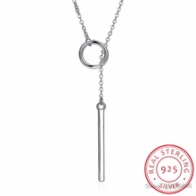 LEKANI, винтажное, 925 пробы, серебряное, хорошее ювелирное изделие, круглая полоса, длинная цепочка, подвески и ожерелье, s, Стерлинговое Серебро, чокер, ожерелье