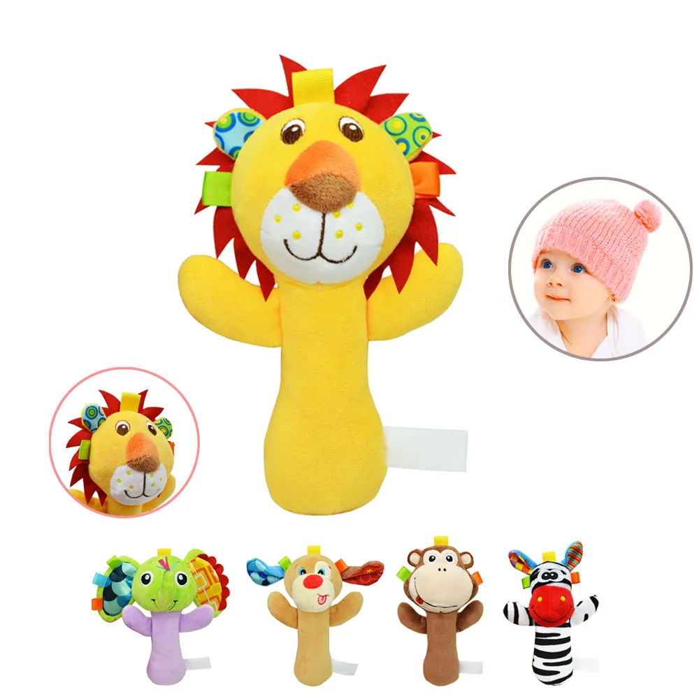 

Animal Handbells Baby Infant Baby Soft Plush Toys Rattles Educational Dolls Toys Gifts Christmas Funny zabawki