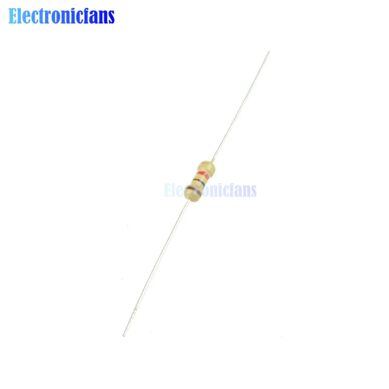 500 шт. 1/4 Вт угольный осажденный смешанный набор резисторов 1K Ohm 0,25 W 5% угольный осажденный сопротивление резисторов происхождения