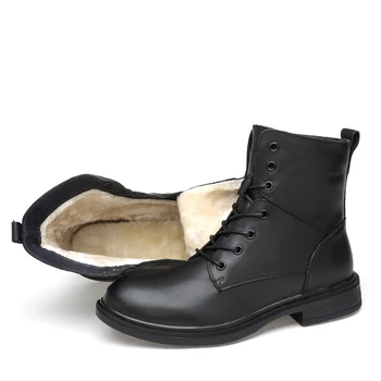

Nice New Brand Men Boots For Men Winter Snow Boots Warm Fur High Top Martin Motorcycle Leather Boots Fashion Men Shoes 66 66 68