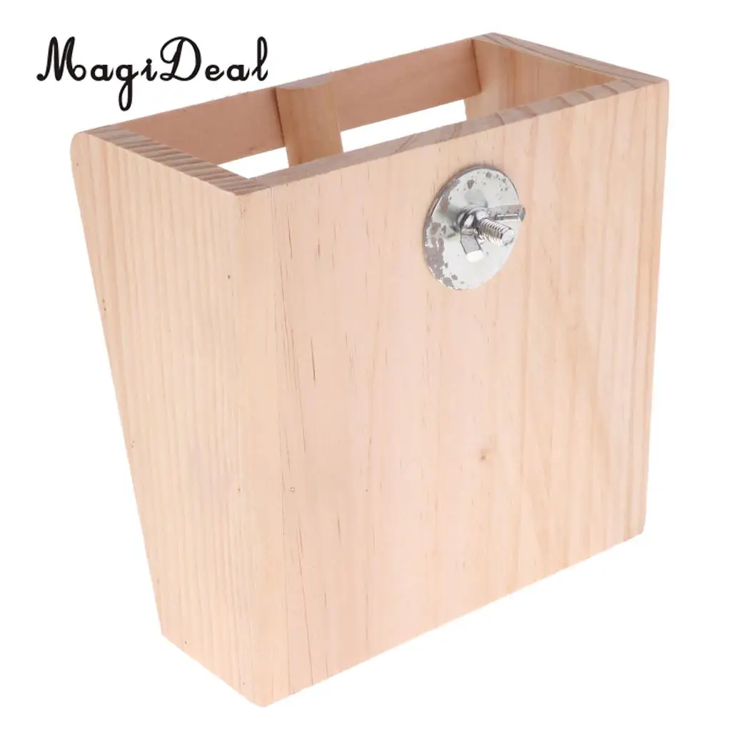 MagiDeal 2-in-1 Functional New Small Pet Rabbits Guinea Pig Wooden Rack Feeder Hay Grass Nesting Holder Small Animals Toy