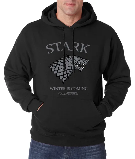 Game Of Thrones House Stark Winter Is Coming Printed Hoodies Men