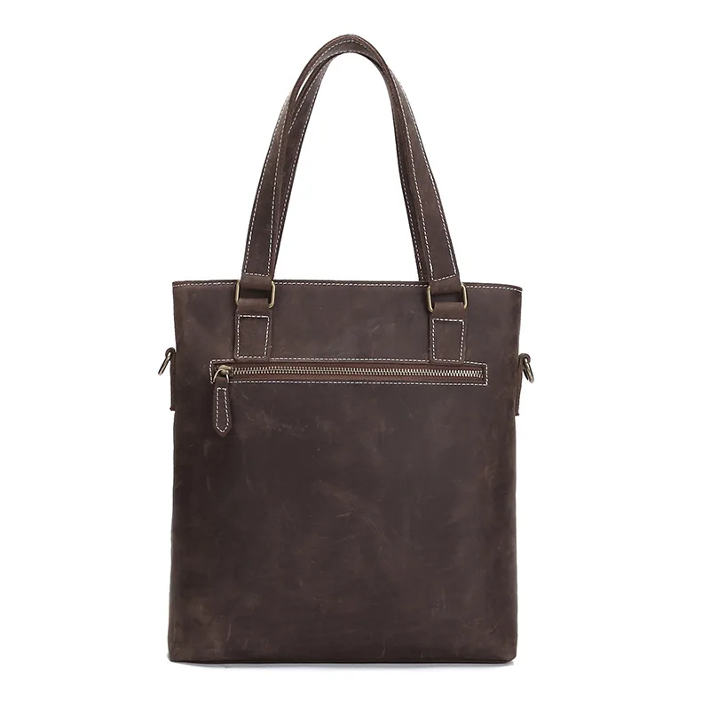 US $72.05 Johnature 2020 New Leather Solid Casual Tote Mens Business Bag HandbagsAmpCrossbodyAmpShoulder Bags Briefcase Messenger Bag