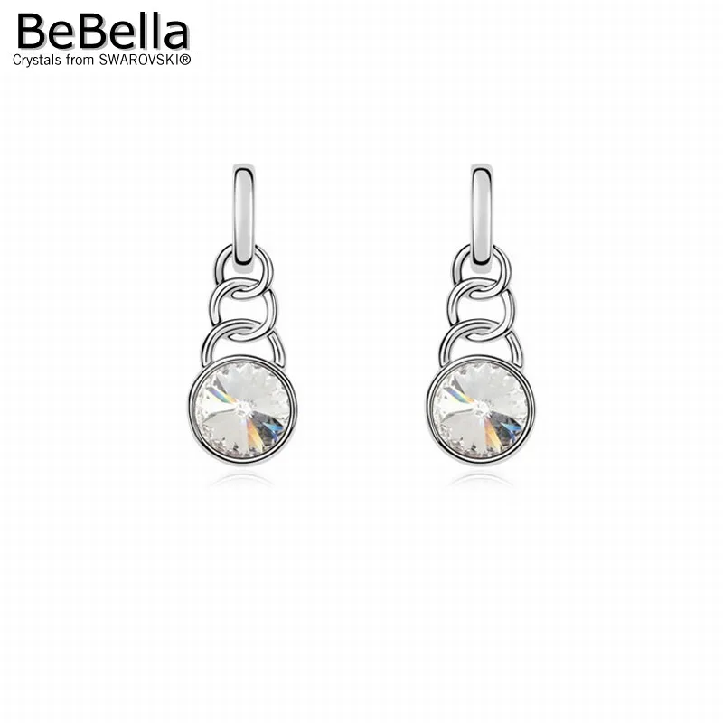 Серьги BeBella с кристаллами сделанные из кристаллов Swarovski ювелирные изделия для