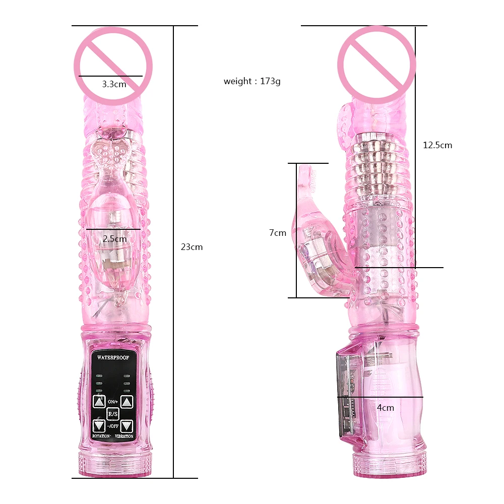G Spot Dildo Rabbit Vibrator Masturbator Sex for Women Vagina Clitoris Double Vibrator 12 Speeds Vagina Vibration Adult Toys