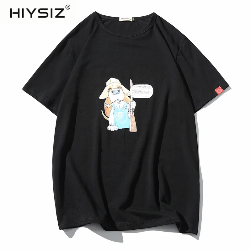 

HIYSIZ 2019 Casual Cotton tshirt Streetwear Harajuku t shirt Men Summer Hip Hop tshirt Short Sleeve Ship Cartoon T-shirts ST529