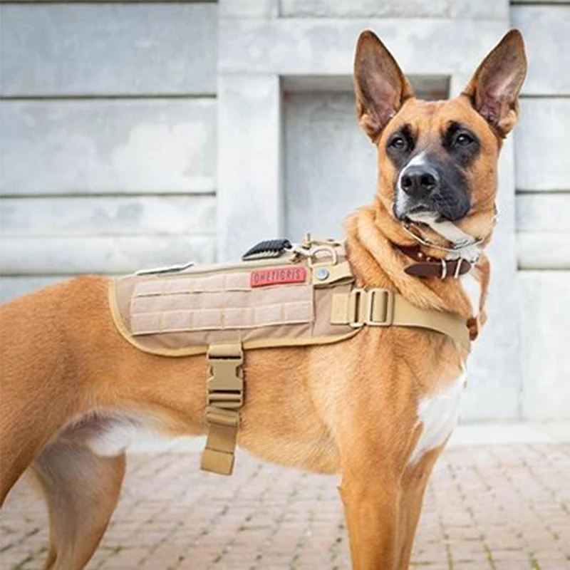 OneTigris Service Dog Assistance Harness Compatible Vest Tactical Military MOLLE Training Harness f