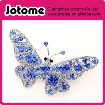 

3*2 inch Butterfly Brooch ,Crystal Royal Blue Butterfly Broach Pin ,Unique Jewelry Butterflies Broaches
