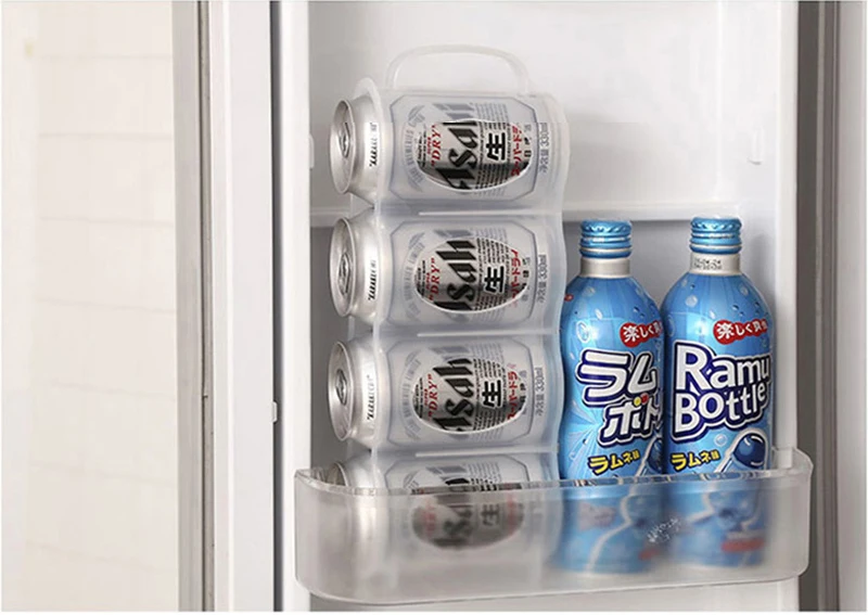 Honana CF-KT04 Cans Storage Box Refrigerator Fridge Organizer Four Case Sauce Bottle Container