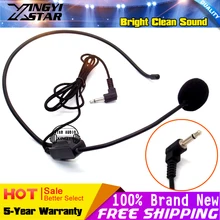 10 шт. 3,5 мм проводной Конденсатор головной ушной крючок гарнитура микрофонная гарнитура на голову майка для компьютера Specch обучающий мегафон гид