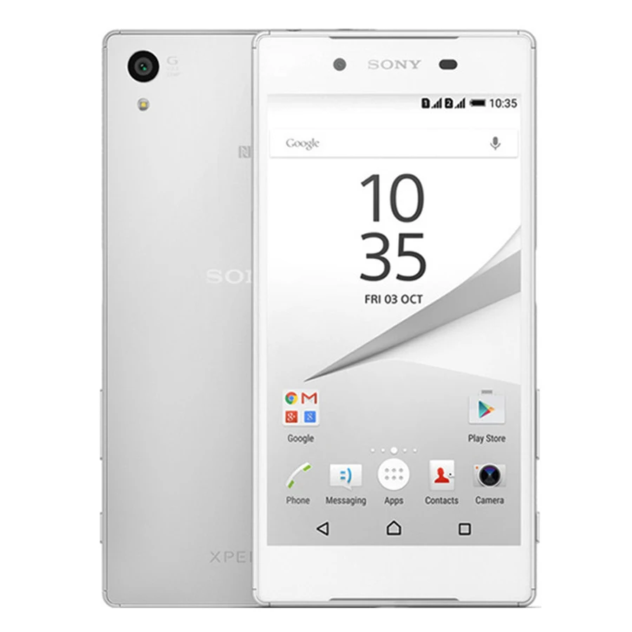 Разблокированный мобильный телефон sony Xperia Z5 E6683, 4G LTE, две sim-карты, Android, четыре ядра, 3 Гб ram, 32 ГБ rom, 5,2 дюймов, камера 23 МП - Цвет: White